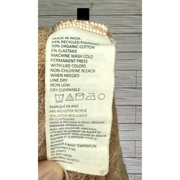 PRANA Frieda Top Baked Blush Cowl Neck With Tie String Size Small Women's Casual - Picture 3 of 7